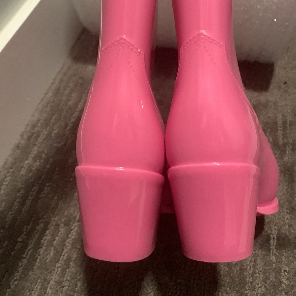 Jeffrey Campbell NEW Pink Thunderstorm Cowboy Western Rain Boots - Picture 5 of 6